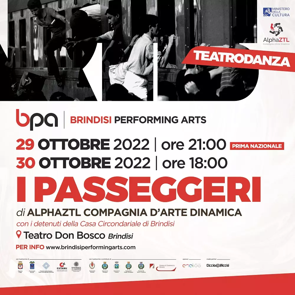29 - 30 ottobre I passeggeri Brindisi - Brindisi Performing Arts Festival 2022