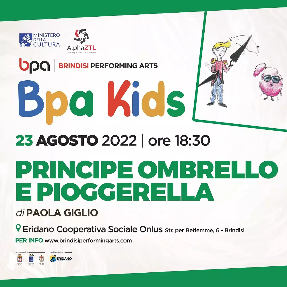 PRINCIPE OMBRELLO E PIOGGERELLA BPA KIDS BRINDISI Performing Arts Festival 2022