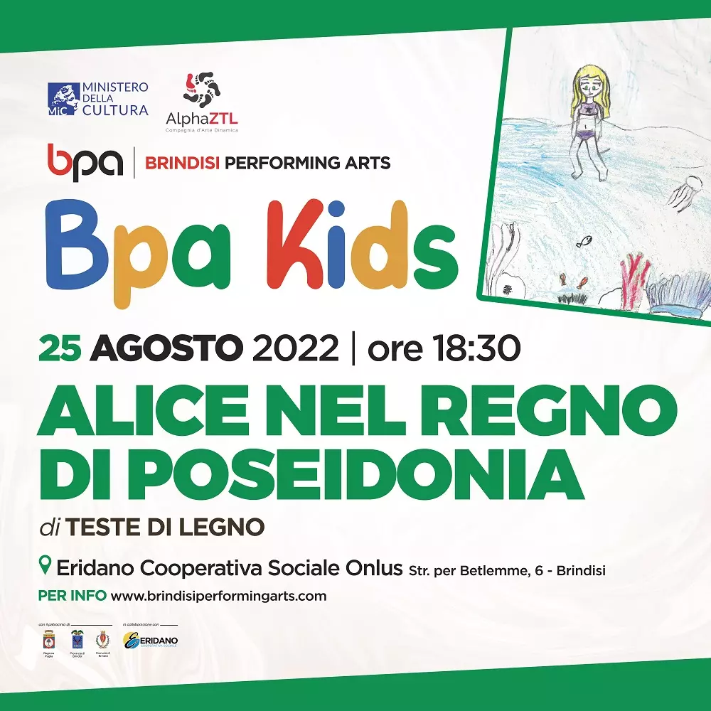 ALICE NEL REGNO DI POSEIDONIA BPA KIDS BRINDISI PERFORMING ARTS FESTIVAL 2022