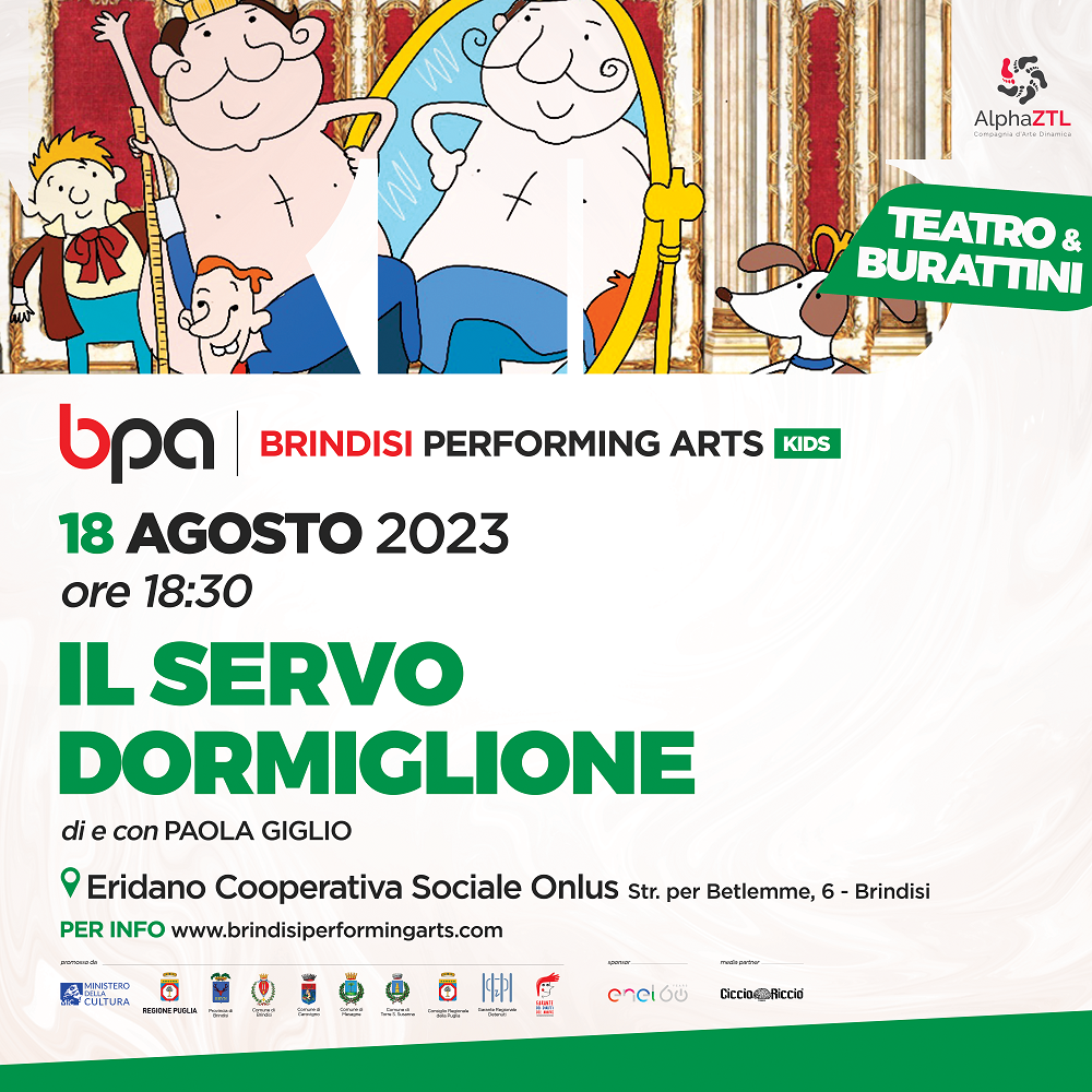 Il servo dormiglione Brindisi Brindisi Performing Arts Kids Festival 2023