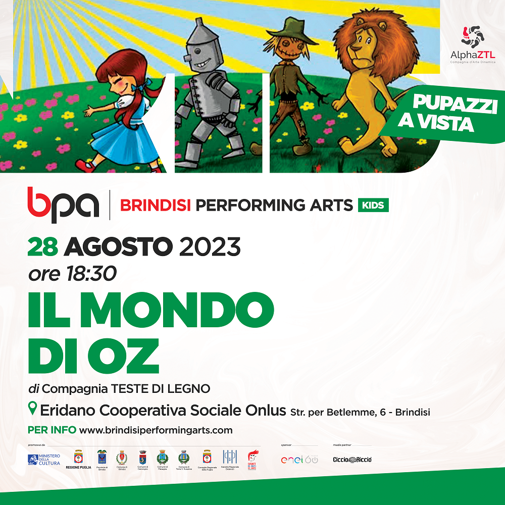 Il mondo di Oz Brindisi Performing Arts Kids Festival 2023